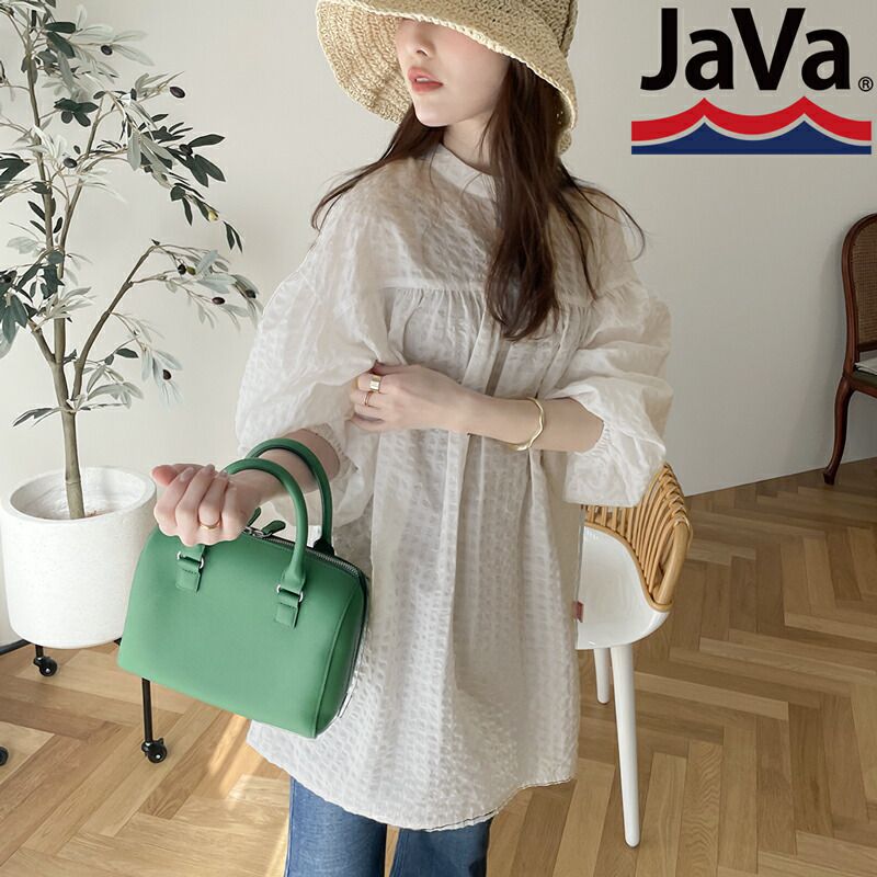 日本 Classical Elf - 2WAY文藝泡泡皺縮短袖上衣-米白