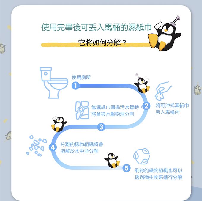 韓國RICO baby - 兒童可沖式濕紙巾60抽－10入-藍