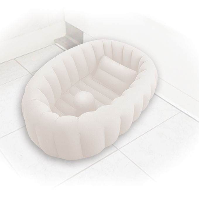 akachan honpo - 充氣柔軟嬰兒浴盆-白色