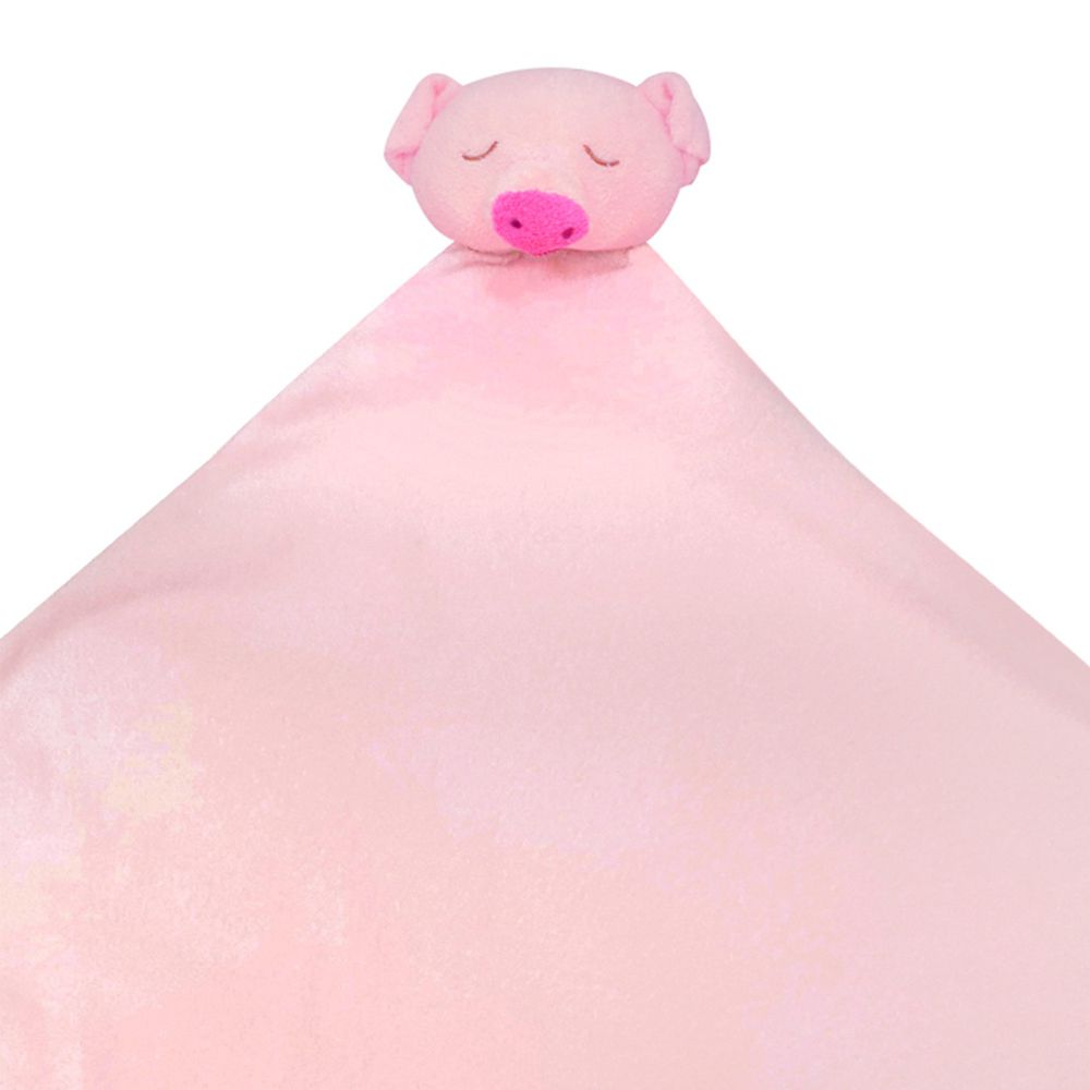 美國 Angel Dear - 動物嬰兒安撫毛毯-粉紅小豬
