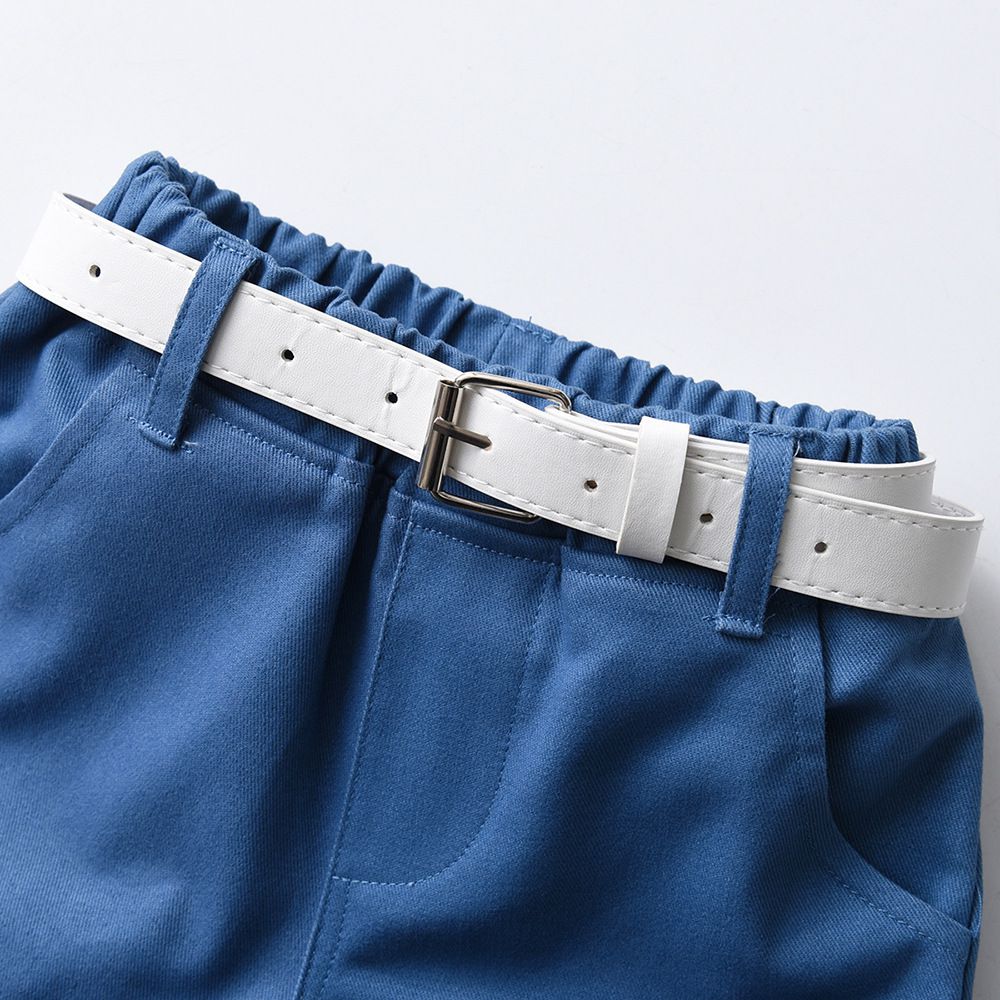 小紳士短袖襯衫套裝-滿版雛菊-綠色