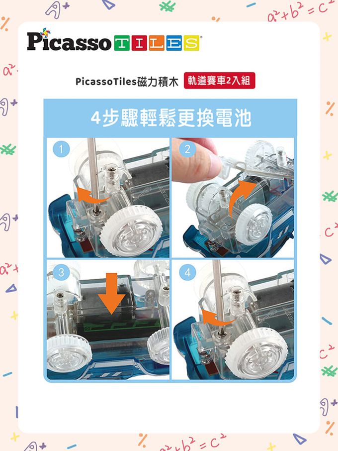 美國PicassoTiles - 軌道賽車2入組