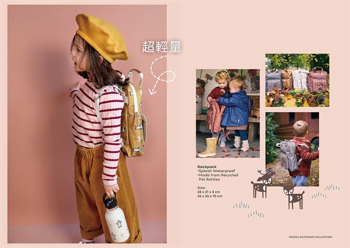 荷蘭 FRESK - 北歐風設計可愛小後背包-小背包-北極熊