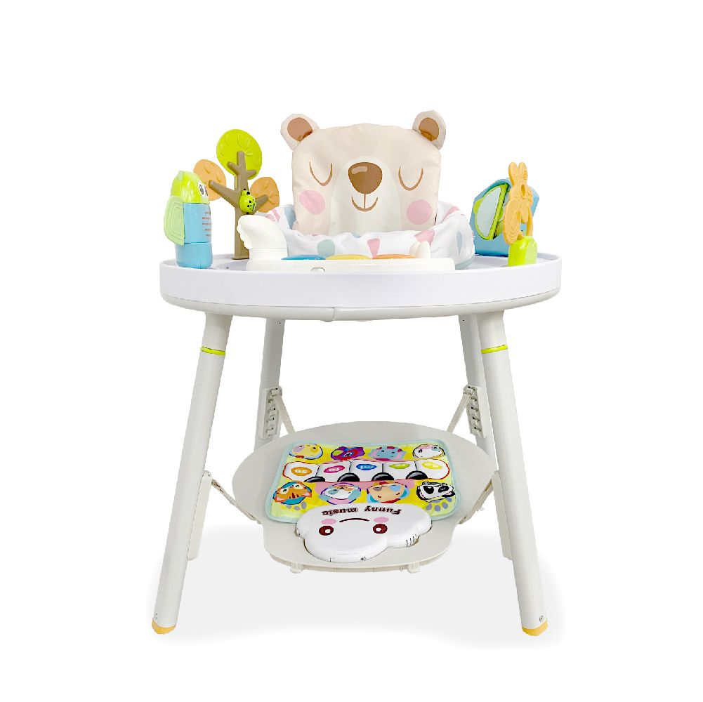 Kikimmy - 新升級多功能益智跳跳桌-小熊點點款