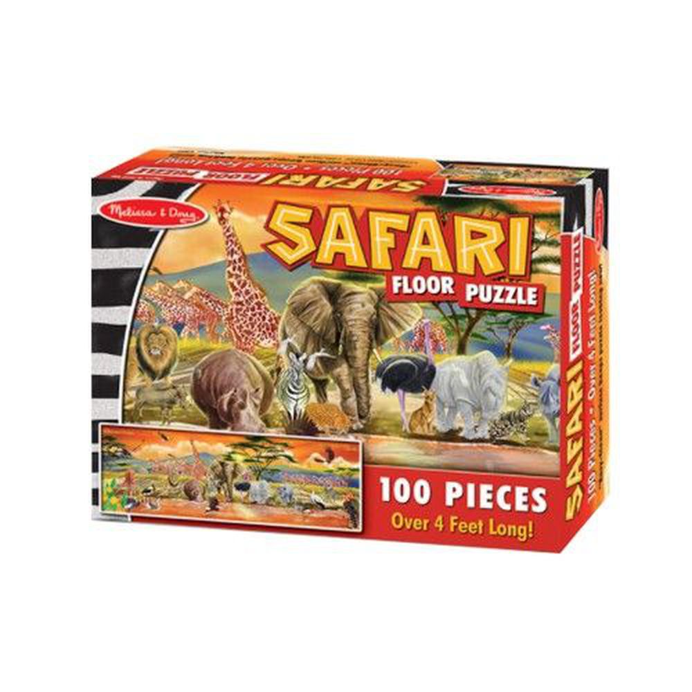 美國瑪莉莎 Melissa & Doug - MD 地板拼圖-非洲草原-100 片