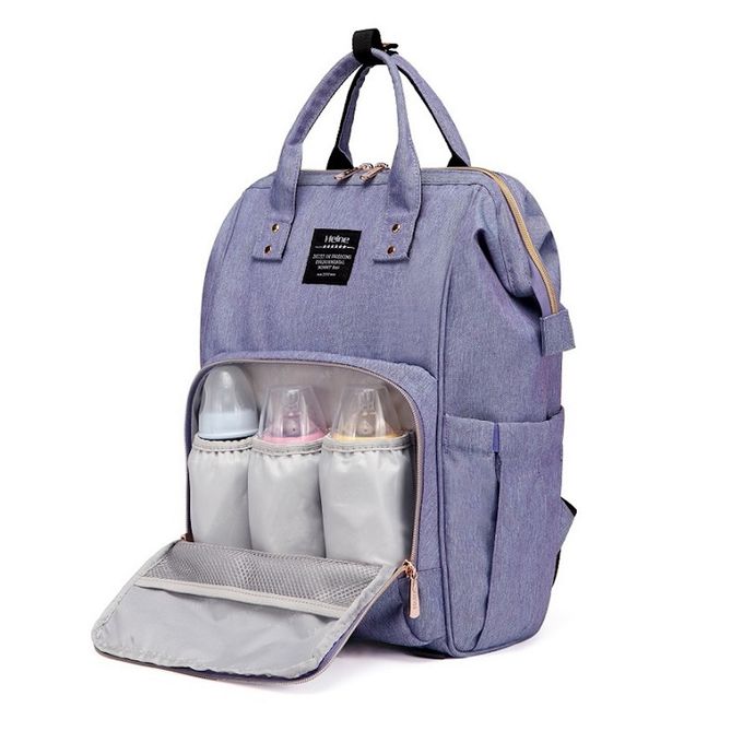 Heine 海恩 - WIN-182多功能媽媽包 後背包 防潑水背包 流行女包 育兒包 待產包-藍紫色