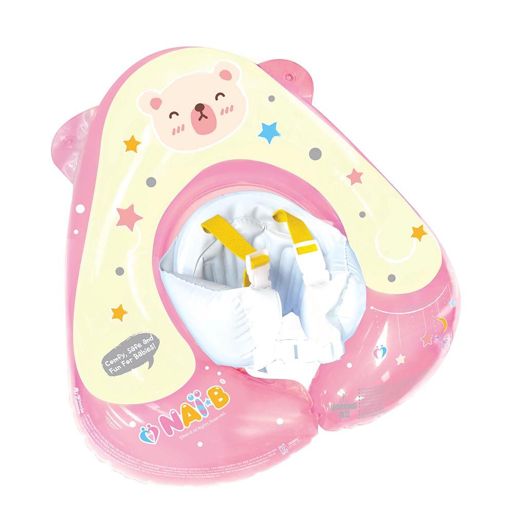 韓國奈比 - 嬰兒趴式泳圈-星星款-粉色