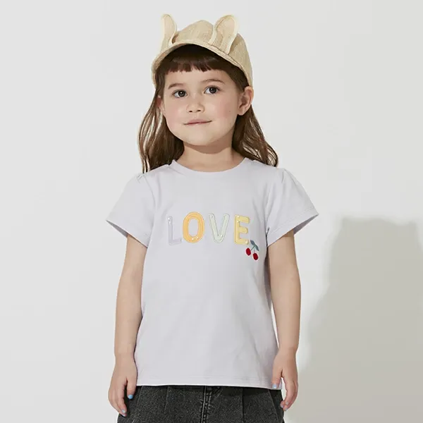 日本 petit main - [接觸冷感]可愛印花短袖上衣-草莓-白