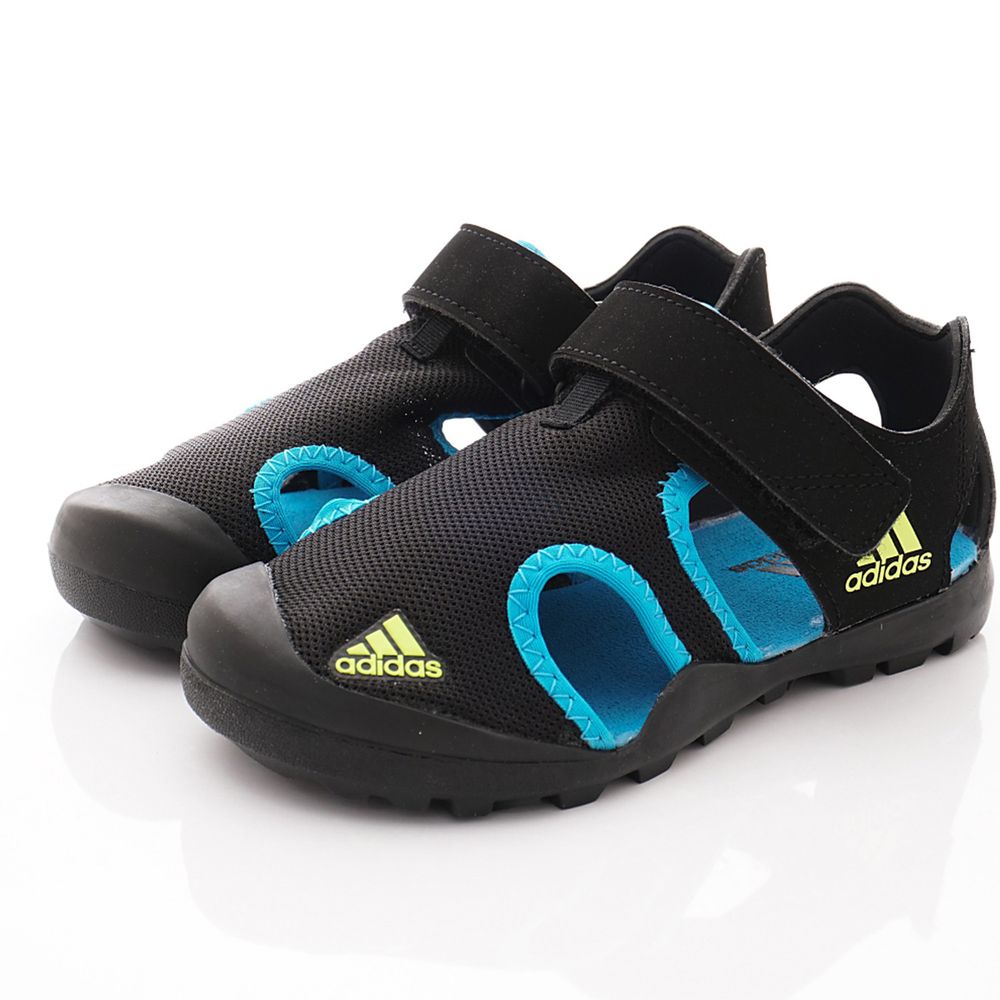 adidas - 愛迪達童鞋-護趾運動涼鞋(中大童段)-黑藍