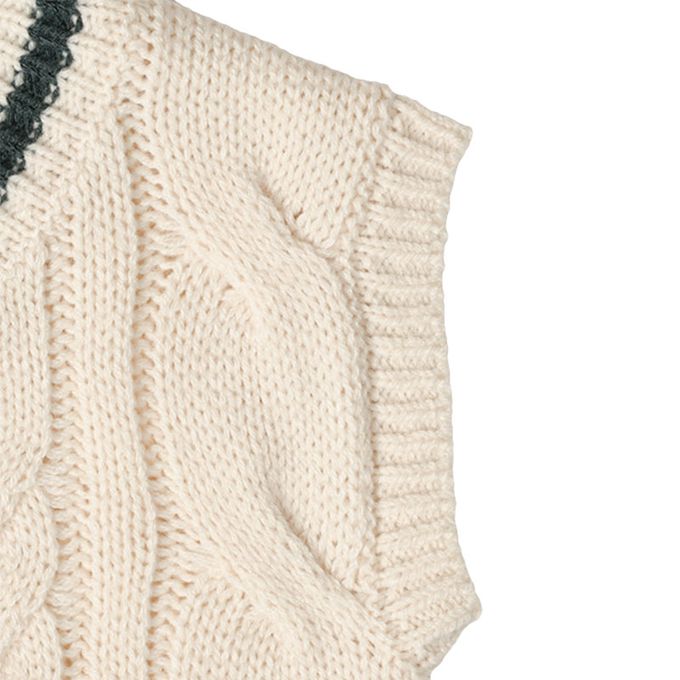 akachan honpo - 針織背心.-米白色