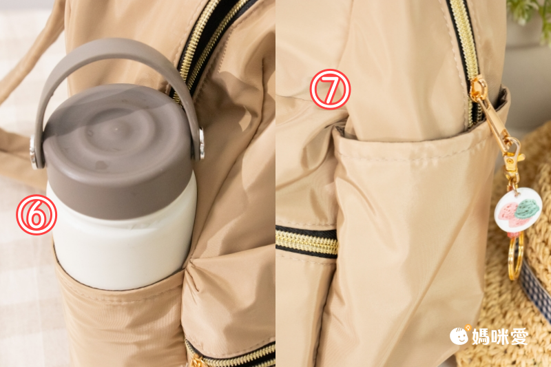 日本 polkapolka - 休閒風 10口袋收納輕量後背包-奶茶棕