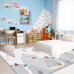 Global mat - 國民地墊 XPE 2CM 加厚雙面摺疊地墊 - 彩虹熱氣球 D6-(雙面花色，共一片地墊)