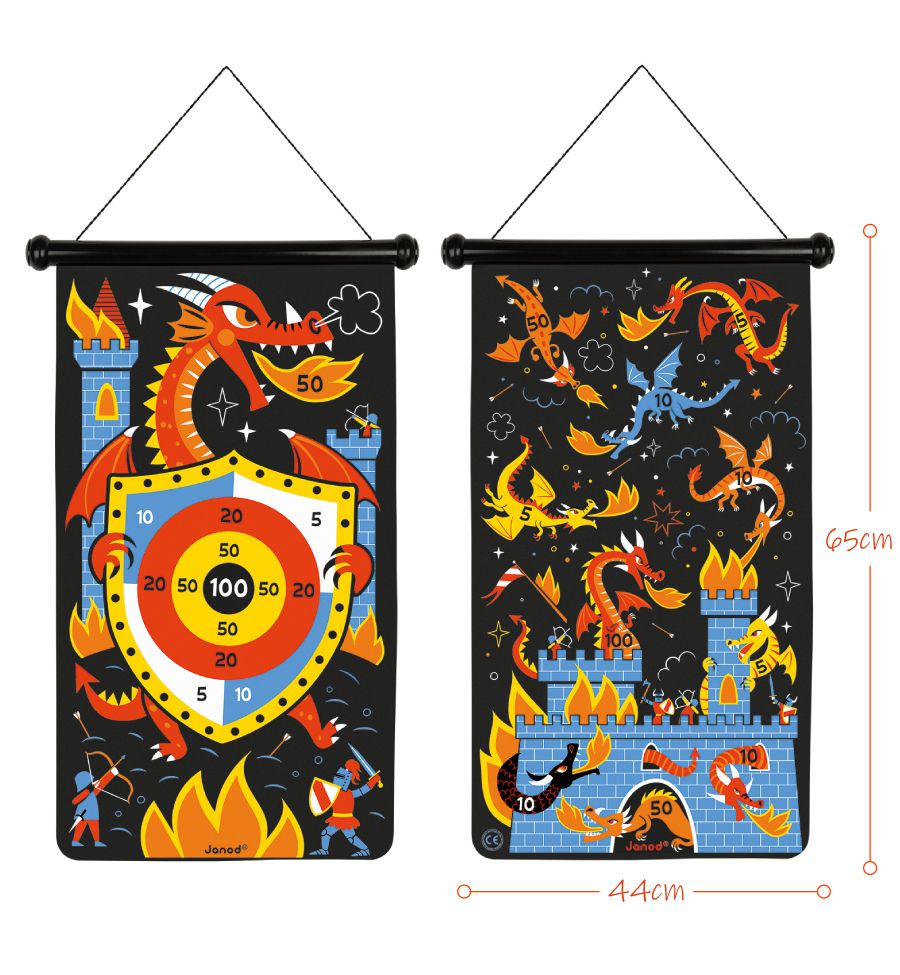 法國Janod - 磁性趣味標靶-騎士大戰噴火龍