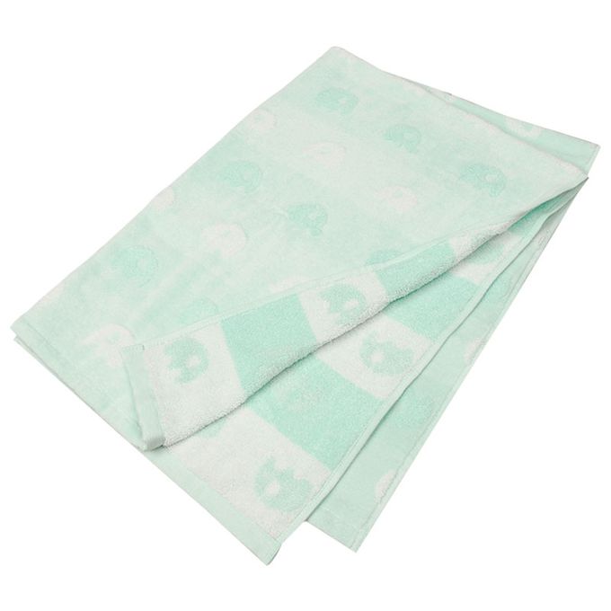 akachan honpo - 緹花毛巾被-綠色 (70×100cm)