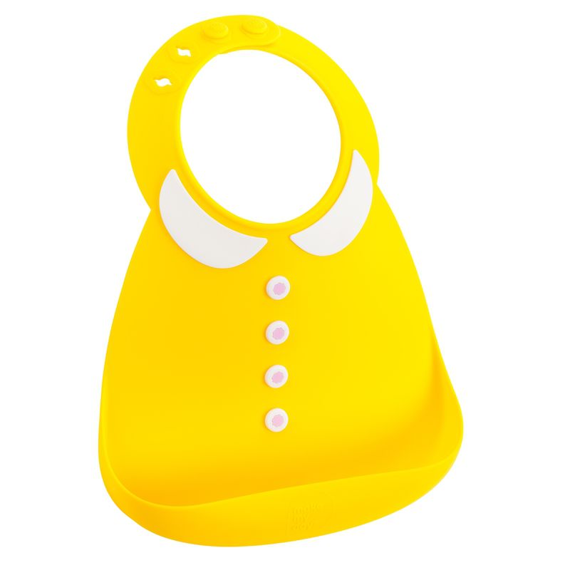 akachan honpo - 矽膠圍兜 Make My Day-少女-黃色