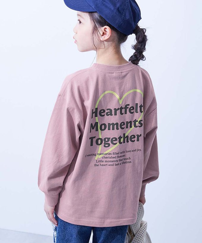 日本 devirock - 100%棉 定番女孩印花長袖上衣-四格貓咪-薄荷綠