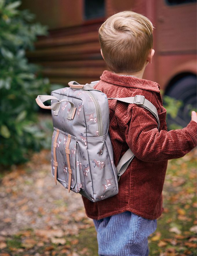 荷蘭 FRESK - 北歐風設計可愛小後背包-小背包-橄欖綠小鹿斑比