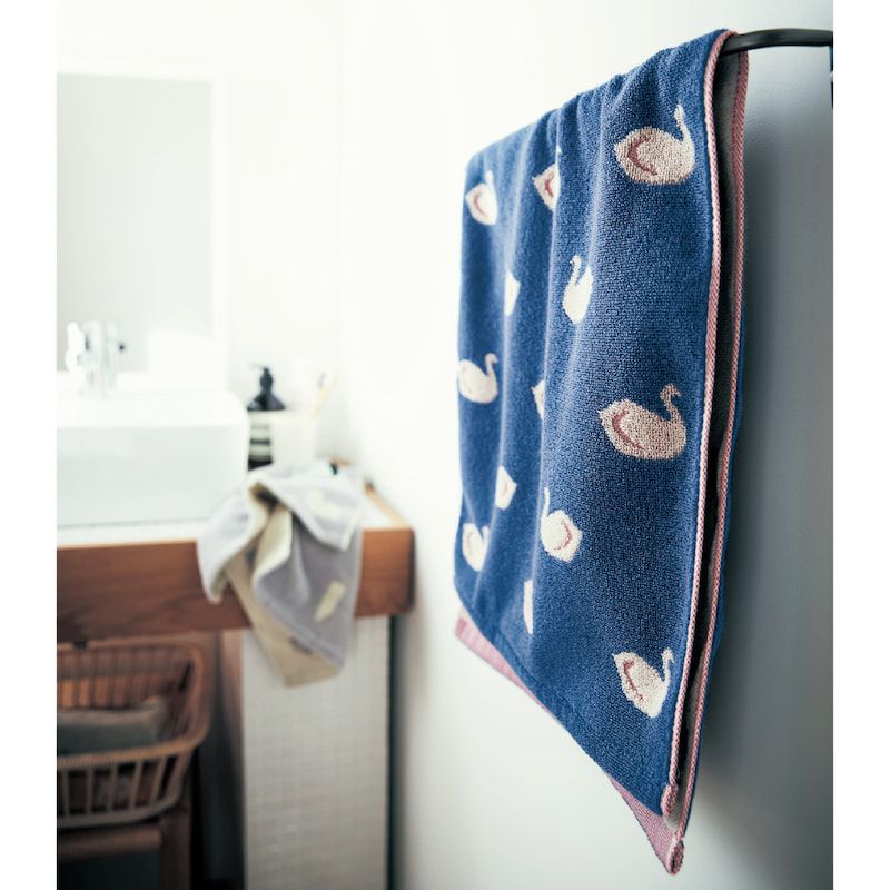 日本千趣會 - 北歐風 吸水速乾毛巾-森林風景-白灰杏 (34×80cm)