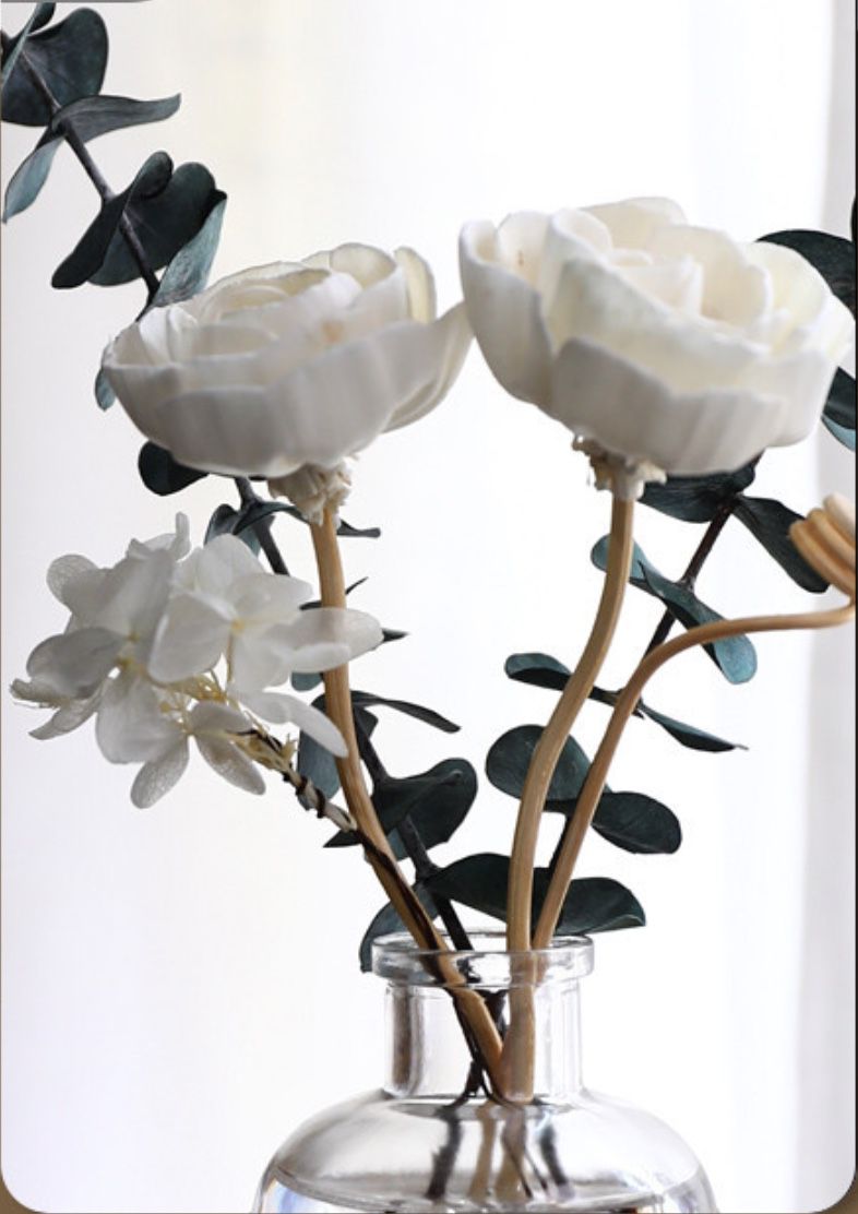 永生花款法式浮雕太陽紋玻璃瓶-室內精油香氛組-花果秘境-五星級高級飯店指定琥珀玫瑰木花果甜香-200 mL