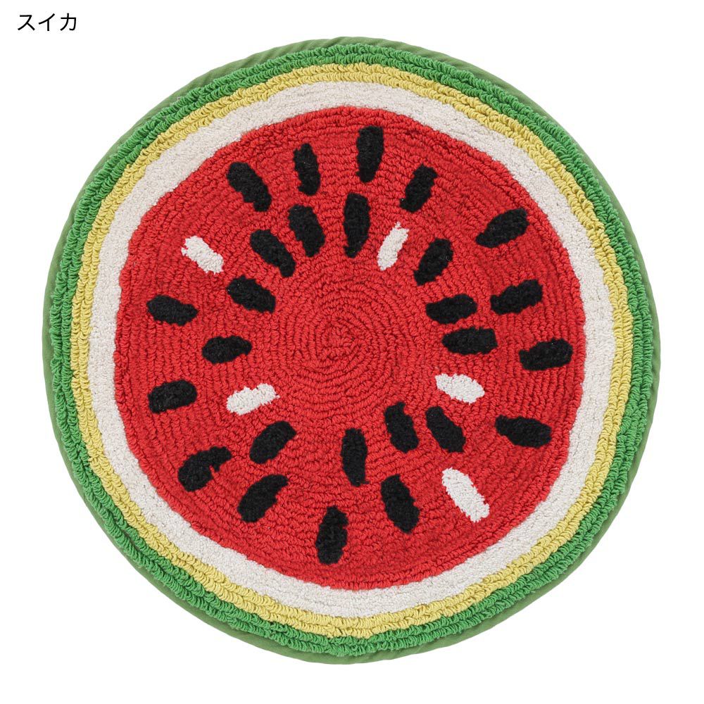 日本 TOMO - JUICY水果系列地墊/腳踏墊-西瓜 (約φ45cm)