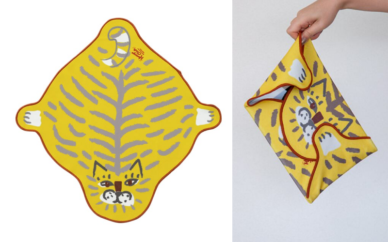 日本 BISQUE - 不會掉萬用魔術包巾-三花貓 (48×48cm)