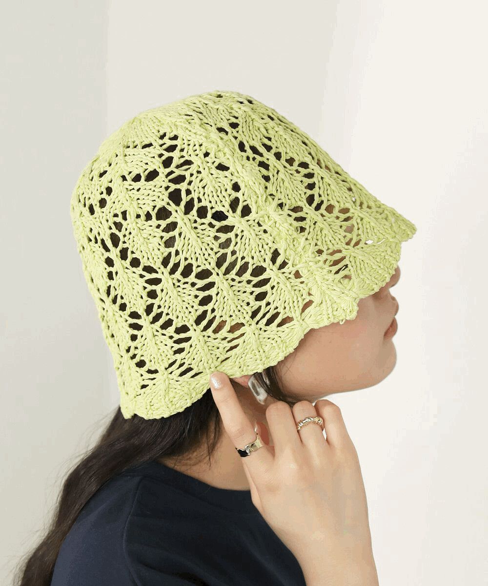 日本 Bab - 春夏定番鉤針鐘形帽-焦糖