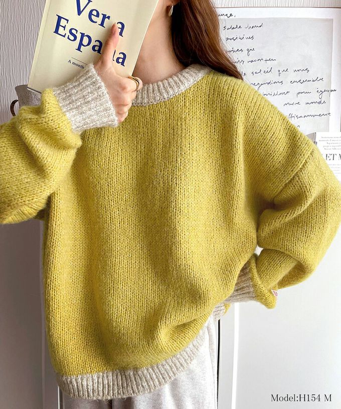 日本 Classical Elf - Java 前後穿2Way粗編針織上衣-可可