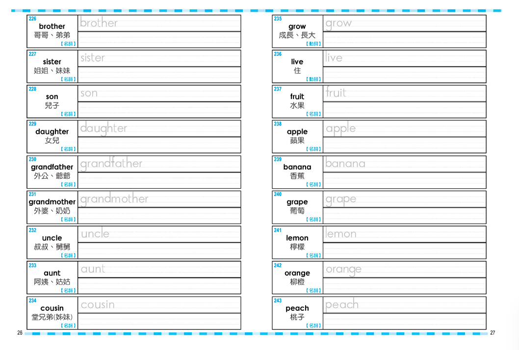 國小必學500英語單字練習簿