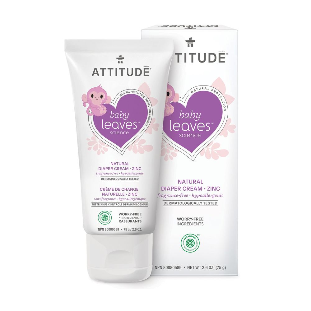 加拿大 ATTITUDE 艾特優 - 嬰幼兒屁屁霜(鋅)-無香精-75g
