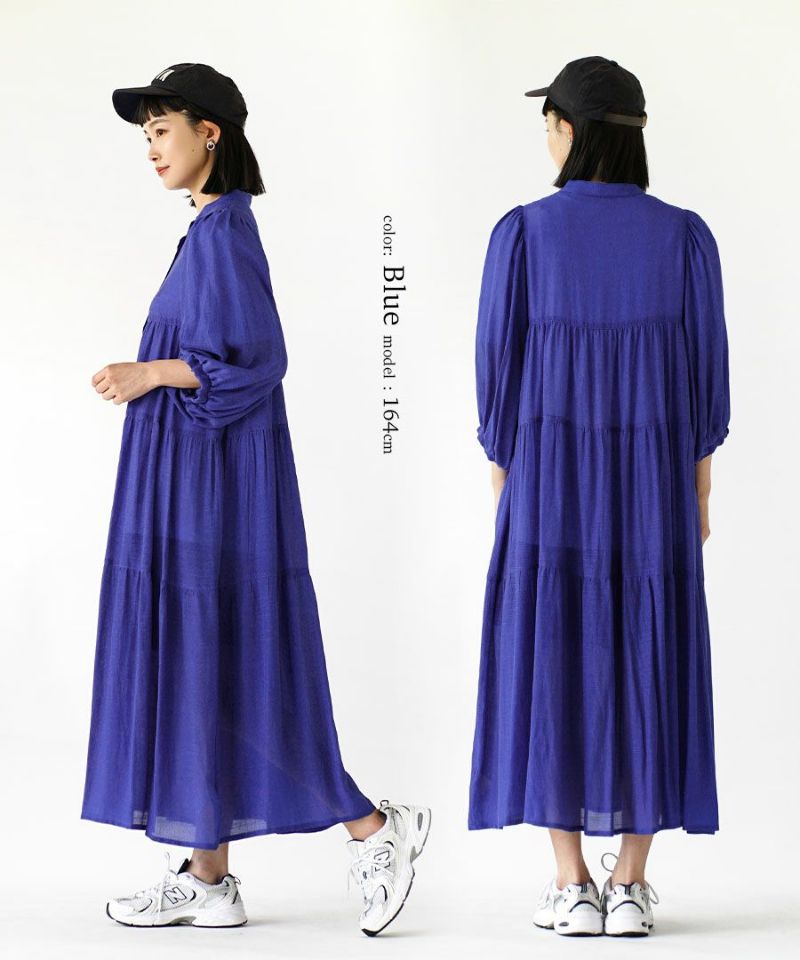 日本 zootie - 2WAY楊柳飄逸澎澎袖洋裝-深綠