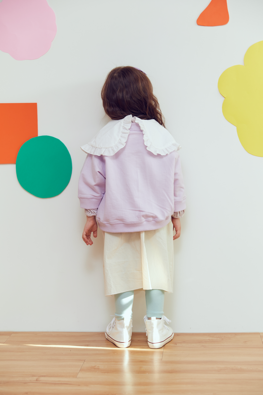 韓國 MINIATURE - 花貓好朋友大學T-紫