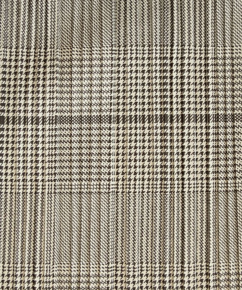 日本 zootie - 保暖刷毛百摺寬褲-經典格紋-海軍藍