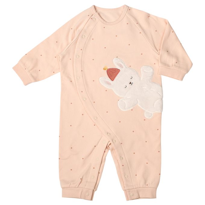 akachan honpo - 長袖兔裝 翻身神隊友-彈性材質-粉紅色