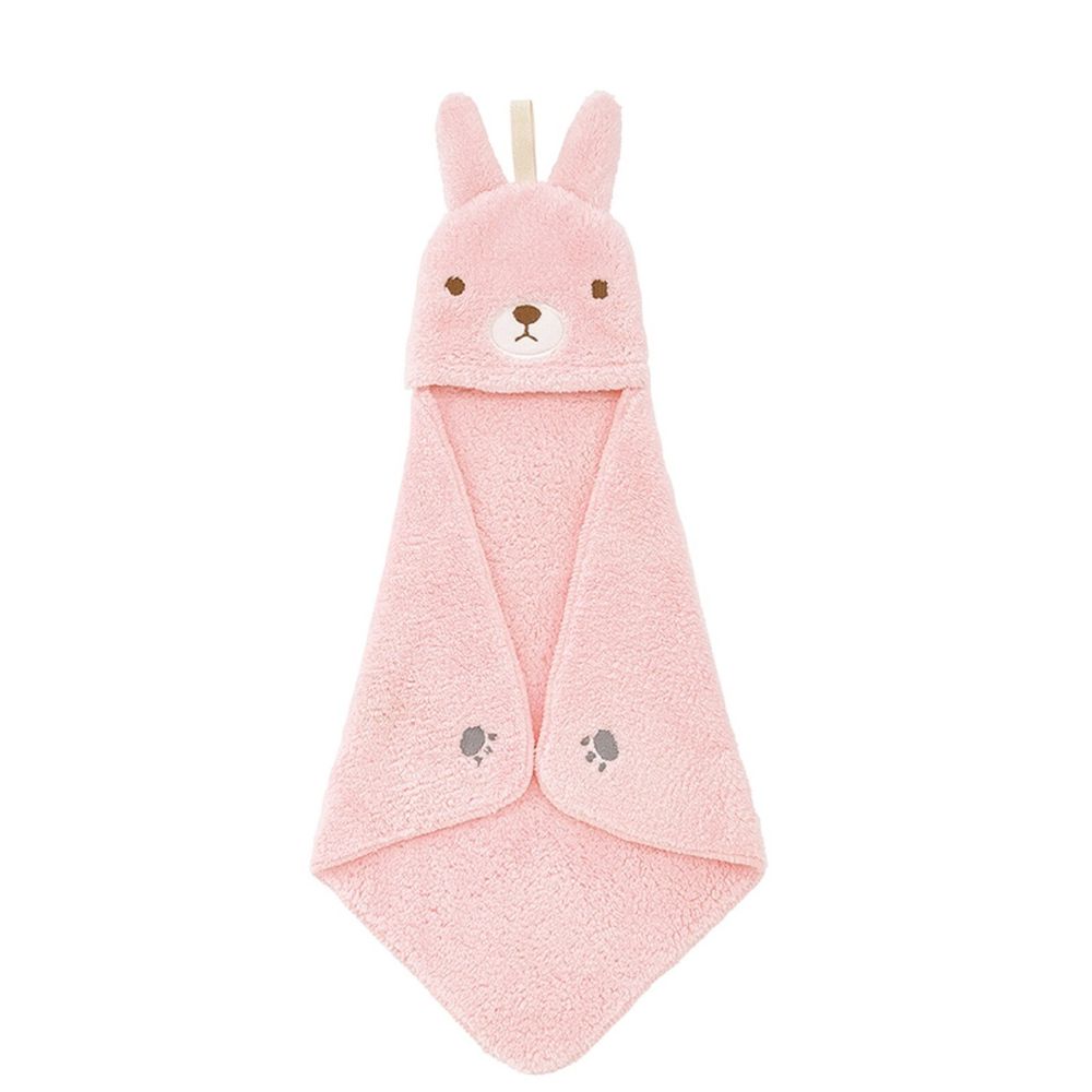 日本 LIV HEART - 5倍吸水力蓬鬆柔軟 擦手巾-兔子-粉 (30x30cm)