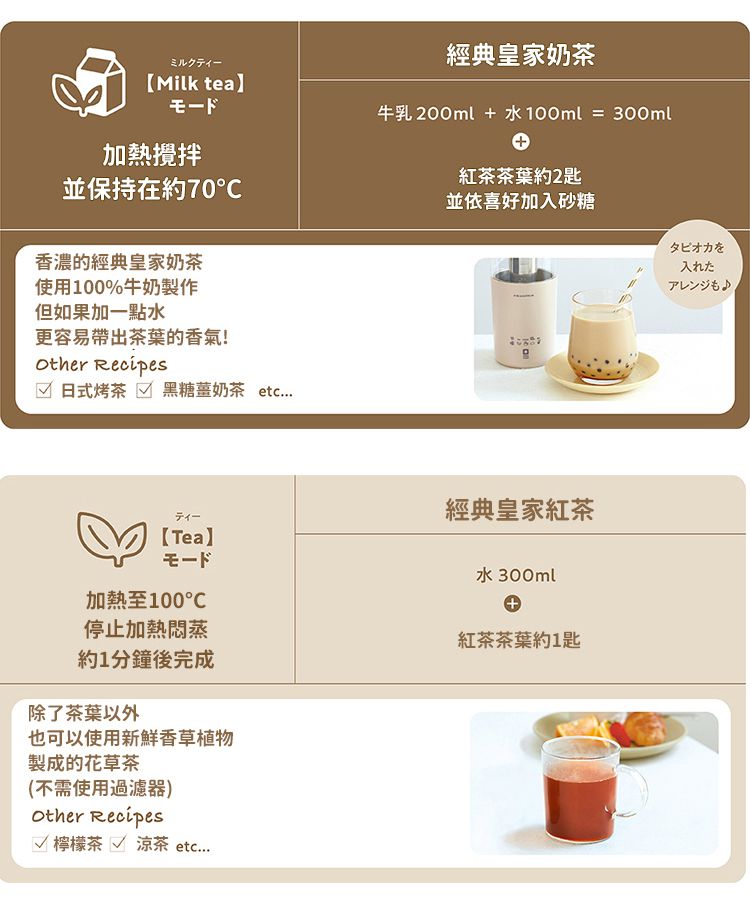 香濃鍋煮奶茶一鍵完成【麗克特 奶泡/奶茶機】五合一多功能