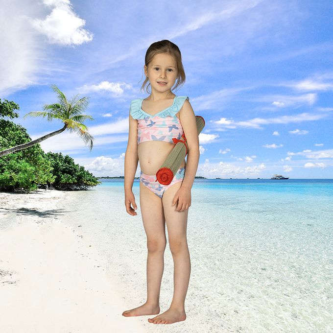 德國Playshoes - 抗UV防曬比基尼兩件組兒童泳裝-蝴蝶