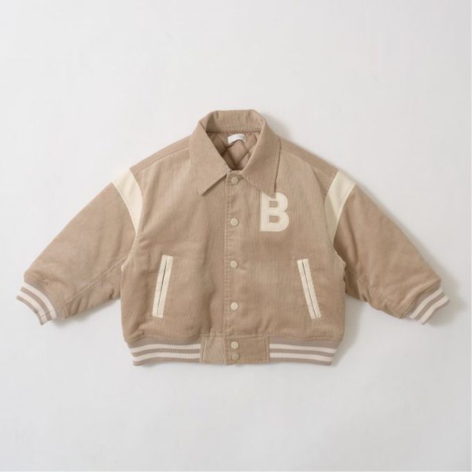 日本 b-ROOM - 燈芯絨率性運動風外套-內裏絎縫-酒紅