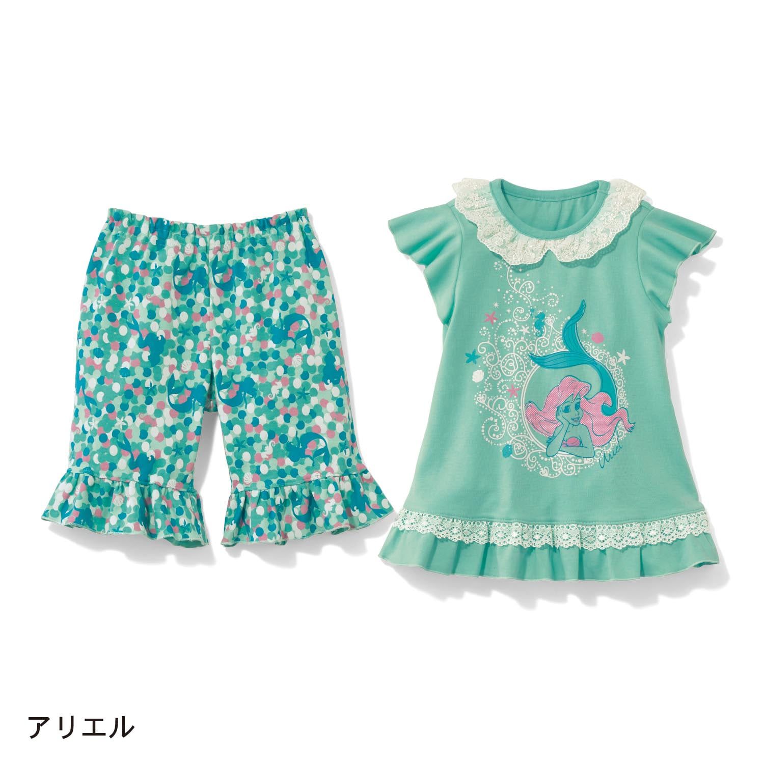 日本千趣會 - 迪士尼 夢幻荷葉短袖家居服/睡衣-米妮點點-粉