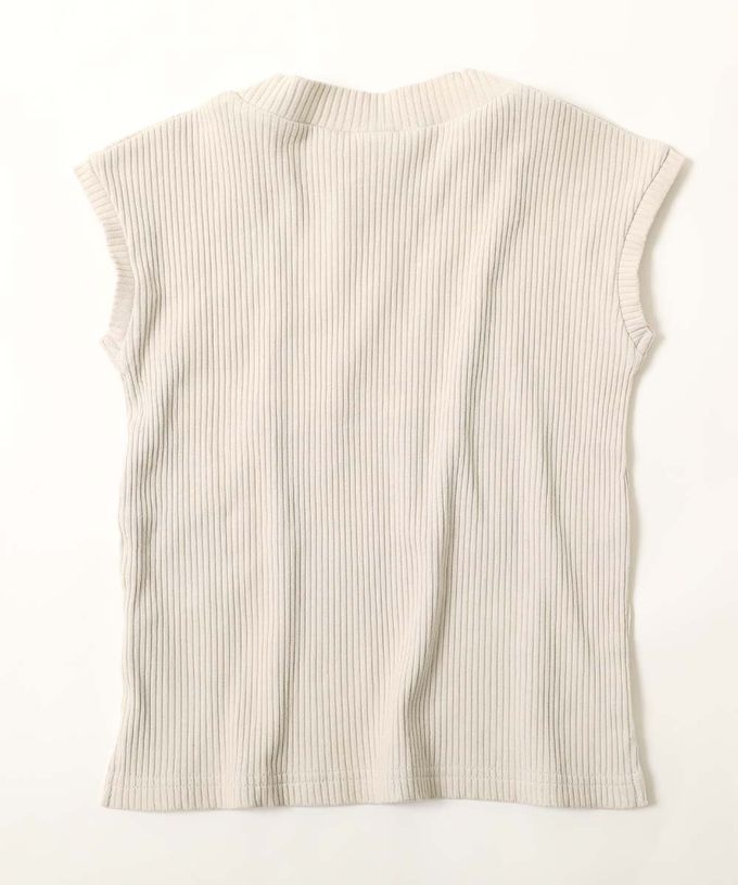 日本 devirock - 甜美羅紋小立領法式袖上衣-粉摩卡