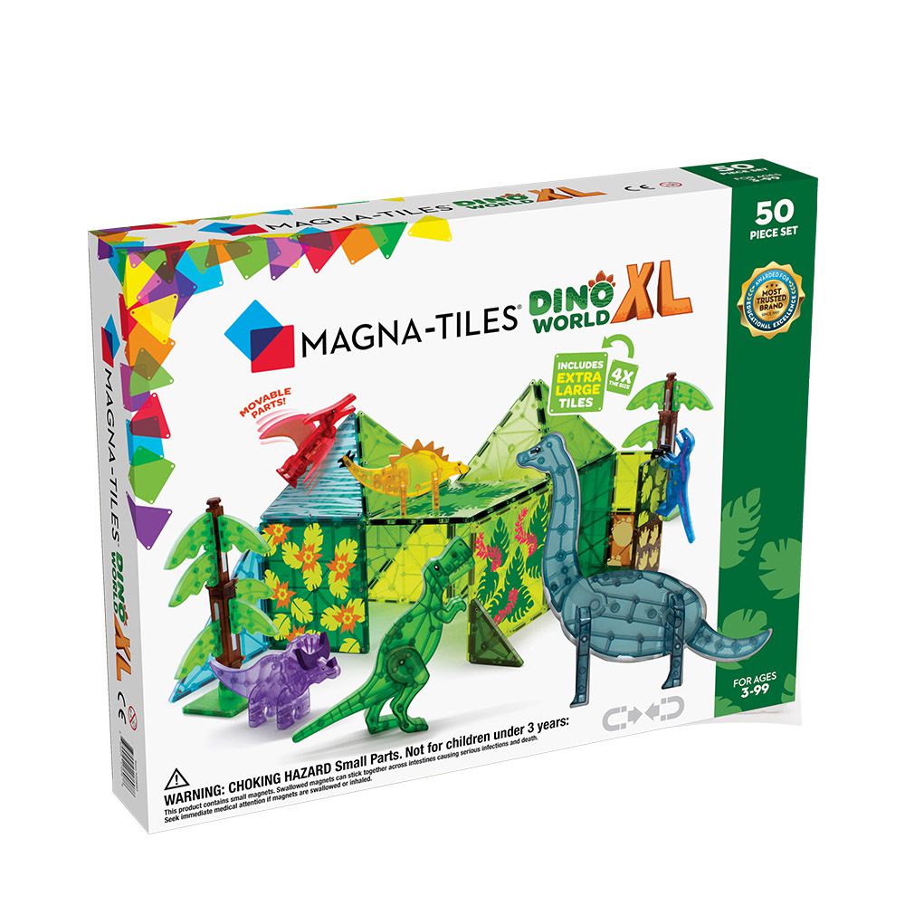 Magna-Tiles® - 磁力積木-恐龍世界 XL 50片