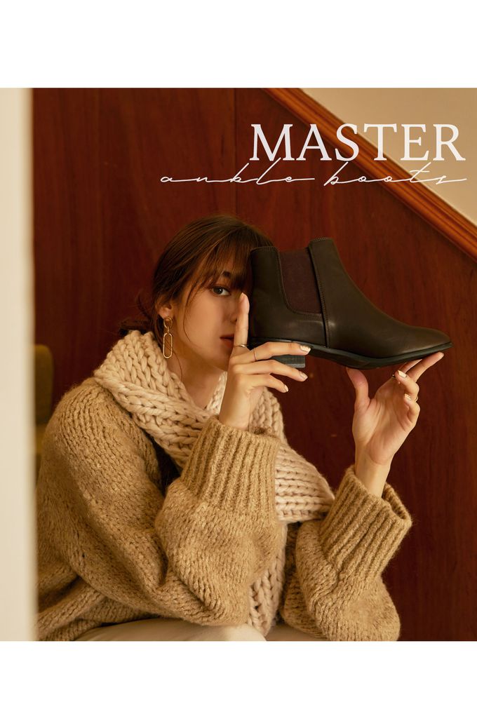 韓國 PINKELEPHANT - 極簡好搭配低跟短靴(4cm)-黑