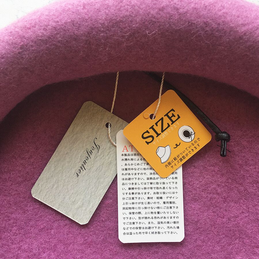 日本 jou jou lier - 合成皮拼接毛呢貝蕾帽-08 雜灰 (FREE)