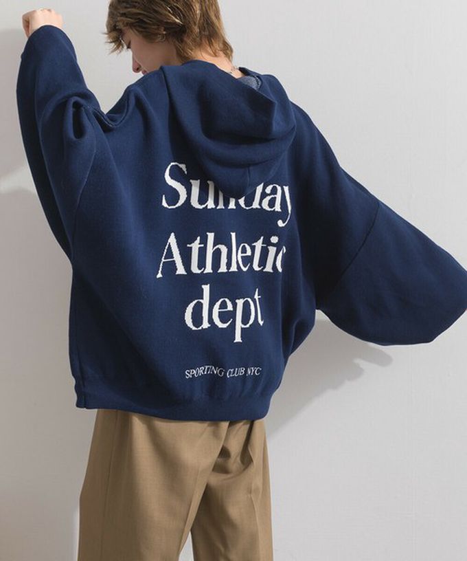 日本 Lupilien - Sunday休閒寬大版型針織帽T-濃綠