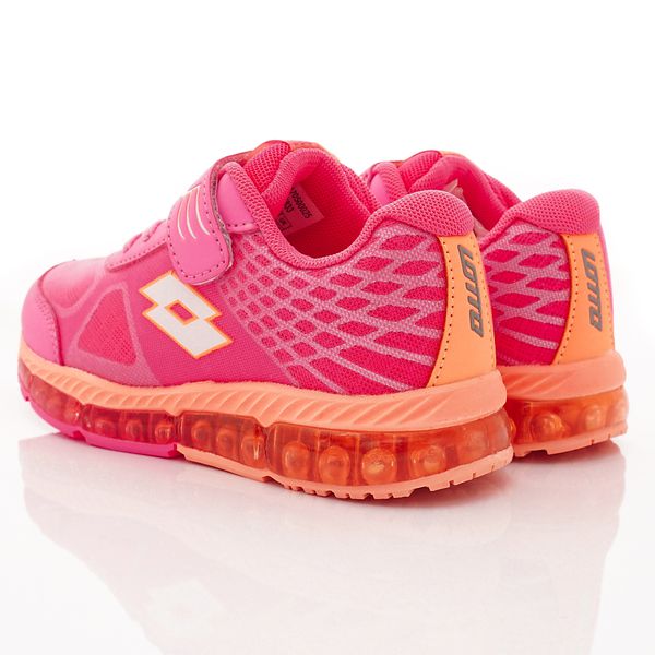 LOTTO - 義大利童鞋-抗菌彈力運動款(中大童段)-橘粉紅