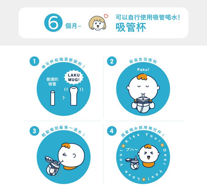 日本 Combi - LakuMug樂可杯第3階段吸管杯-活力車車N (6個月以上)-340ml-日本製