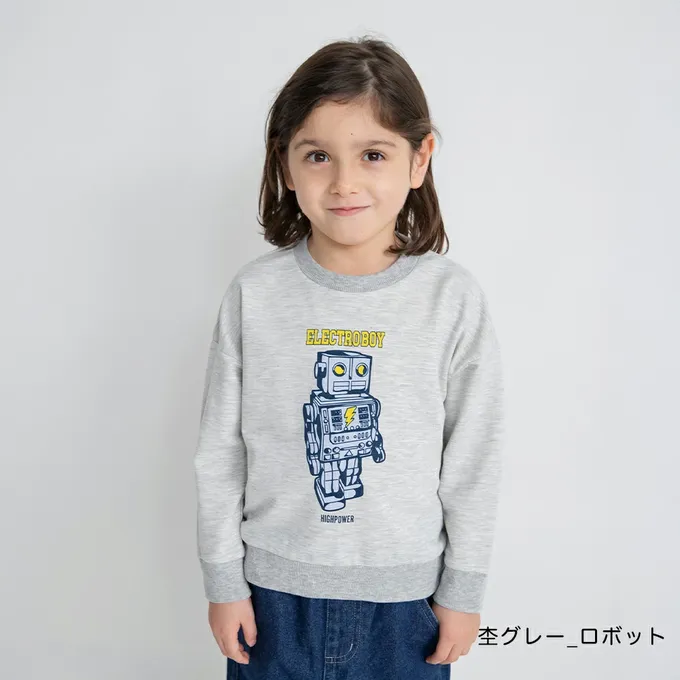 日本 BRANSHES - 百搭落肩縮口長袖上衣-獅子-白