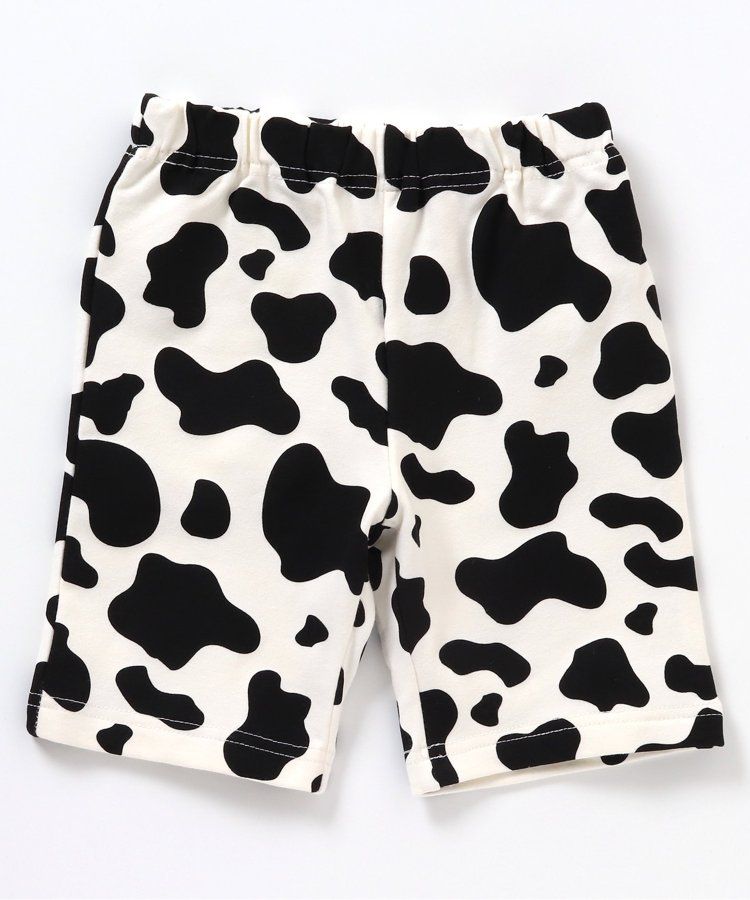 日本 BREEZE - 熱銷！百搭休閒印花短褲-乳牛紋-黑白