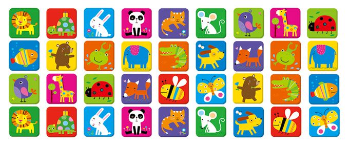 双美生活文創 - 動動小手動動腦：記憶配對遊戲-內附36張記憶配對卡片【加厚／圓角】