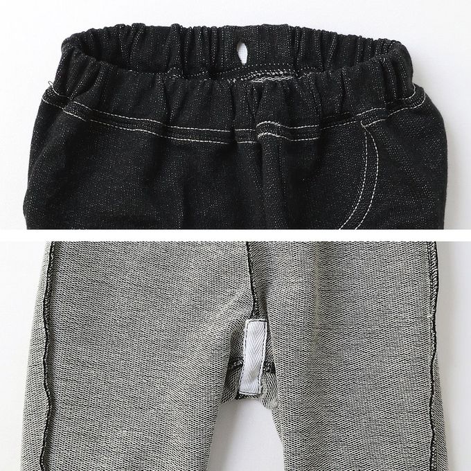 日本 ZOOLAND - 甜美荷葉花朵反摺七分褲-櫻桃刺繡-海軍藍