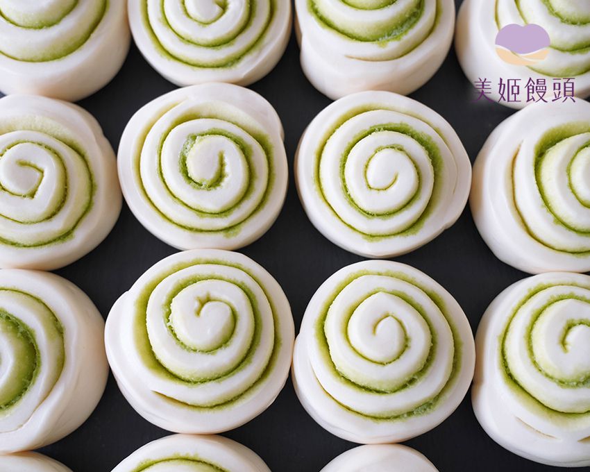 美姬饅頭 - 日式抹茶奶酥鮮乳饅頭捲-6入-50g/顆